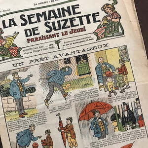 イラストが可愛い フランスの少女雑誌 La Semaine De Suzette Lamp Paperi Brocante