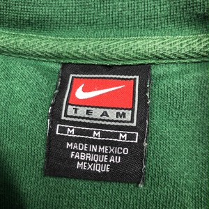 ロゴ刺繍 Nikeナイキ グリーン緑スウェットトレーナーm1642 Dust Magnet Club ヴィンテージ古着 トレンド古着 アメカジ 90s コレクティブル