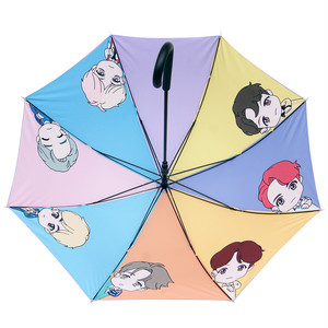 Bts フルメンバーキャラクター 長傘 パープル Bts Group Umbrella Purple Toko Mimpi