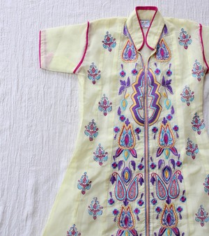 Hu 493 キッズ 刺繍 ロングワンピース Humus Kids Ladies Used Vintage Shop