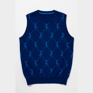 Tee Chi メンズニットベスト Dsモノグラム Blue Tee Chi Online Shop 沖縄のゴルフ スポーツブランド