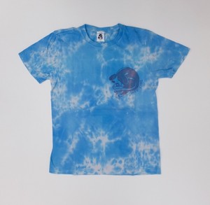 HOT DOG LOGO TIE DYE designed by Jerry UKAI BLUE TAI DYE HOT DOG LOGO TIE DYE designed by Jerry UKAI BLUE TAI DYE