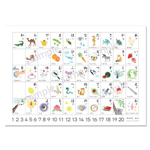 お風呂ポスター あいうえお表 ひらがな表 ａ3サイズ Sonorite