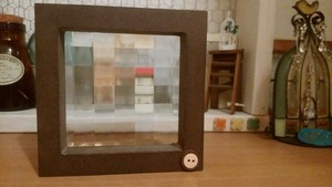 レトロ調のガラスのオブジェ(モザイク模様)