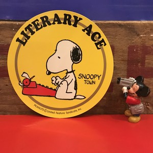 スヌーピー Peanuts 小説王 特大ステッカー 限定品 00年製 福岡 大名のおもちゃ屋 トイズヘッド