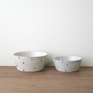 青い水玉の小鉢 小