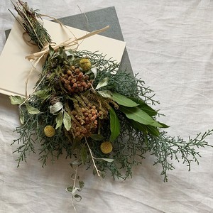 スワッグ バーゼリアとブルーアイスのシックでお洒落なスワッグ 全長45cm 花雑貨 Cotoriha ドライフラワー リース 雑貨 通販