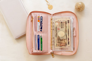 送料無料 マルチ家計収納 システム手帳 バインダー ファイル 袋分け パスポートケース 通帳 お薬手帳 母子手帳 カードケース 名刺入れ Sonorite