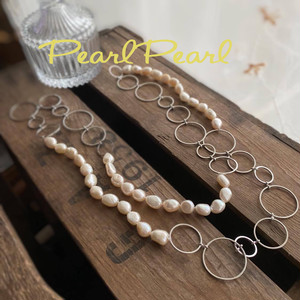 セーターに合う かぶれる淡水パールネックレス 淡水パールと天然石アクセサリーのお店pearlpearl パールパール