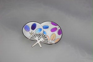 団扇ブローチ 団扇ブローチ