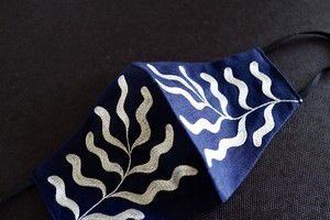 【刺繍マスク】 "Sea plant-white"