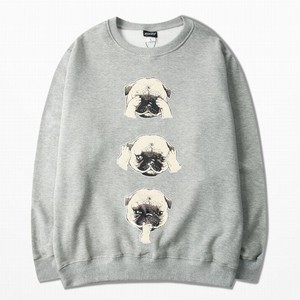 ユニセックス トレーナー スウェット 韓国 ファッション メンズ レディース 見ざる言わざる聞かざる 猫 犬 オーバーサイズ ルーズ ストリート Tbn Mamos マモス ストリートファッションならお任せ 韓国ファッションがお好きな方も要チェックです