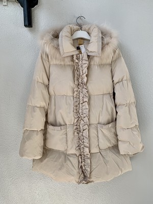 【MONNALISA】フード付きダウン七分コート (630-283) 【MONNALISA】フード付きダウン七分コート (630-283)