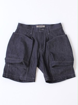 TROVE x 岡部文彦 / BIG POCKET SHORTS ( BASIC SILHOUETTE DENIM ) / INDIGO TROVE x 岡部文彦 / BIG POCKET SHORTS ( BASIC SILHOUETTE DENIM ) / INDIGO