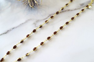【ネックレス】ボルドー*刺繍に合うアクセサリーシリーズ*