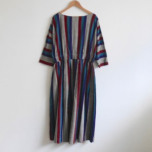 会津木綿xラインワンピース ロング丈をさらに 10cm丈 Yamma ヤンマ産業 うつわと暮らしの道具 日々花 Hibika Online