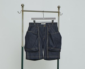 ROVE x 岡部文彦 / BIG POCKET SHORTS ( BASIC SILHOUETTE DENIM ) / INDIGO ROVE x 岡部文彦 / BIG POCKET SHORTS ( BASIC SILHOUETTE DENIM ) / INDIGO