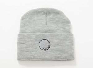 BLACK DOT KNIT CAP  <GRAY>