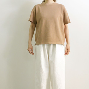 Comm Arch コム アーチ Li Co Sweat S S リネンコットン吊り編み 半袖スウェット レディース サイズ１ Escargot Circus