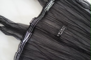 【ToteBag】ギャザーオーガンジー/black.