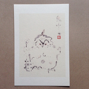 ポストカード【鬼ふくろう】モモMサトウpc018