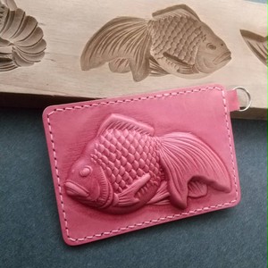 金魚のパスケース(手染めのピンク) 金魚のパスケース(手染めのピンク)