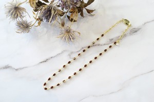 【ネックレス】ボルドー*刺繍に合うアクセサリーシリーズ*