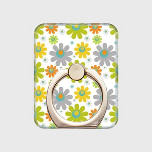 花 緑 黄 灰 スマホリング Dezagoods Retro