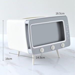Retro Tv Style Smart Phone Stand Tissue Case 4colors レトロ テレビ スマホ ホルダー ティッシュ ケース 韓国雑貨 Tokki Maeul トッキマウル 韓国雑貨通販サイト