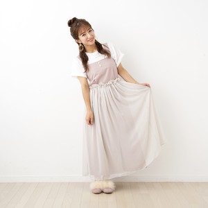 エプロンワンピース ピンク Angecharme