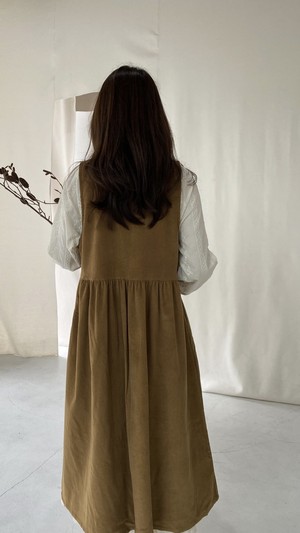 Mama コーデュロイワンピース 韓国子供服 Bisque びすく