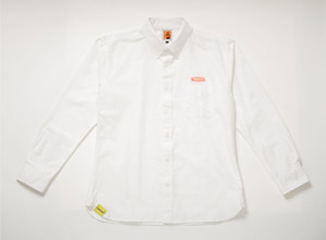 WAVE OXFORD SHIRT  <WHITE>