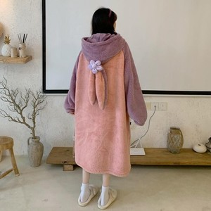 ふわもこ うさ耳パジャマ 大きいサイズ レディース ウサギ うさぎ 前開き ルームウェア 着ぐるみ 部屋着 厚手 秋冬 秋 冬 Ll 3l 4l マタニティ ぽっちゃり ピンク 紫 パープル 大きいサイズ専門店 Rubys