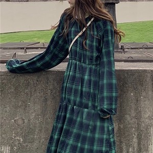 レトログリーンチェックワンピ Dd271 Dion Unisexファッション通販サイト