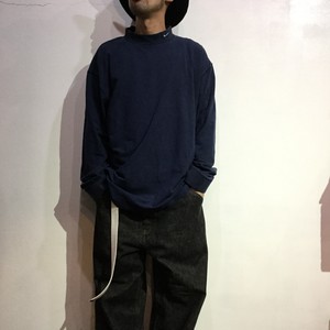 送料無料 Nike モックネックロンt 無地 Xxl 長袖tシャツ ネイビー 古着屋 Uan