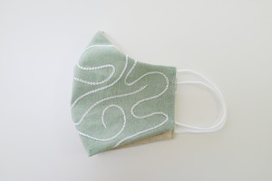 【手刺繍のマスク/ワイヤー入り】 "wave pool"