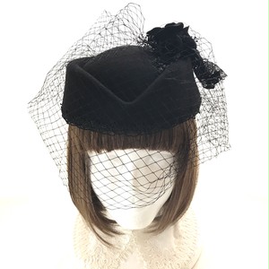 カクテルハット(黒薔薇)