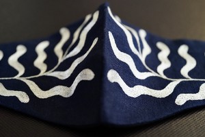 【刺繍マスク】 "Sea plant-white"