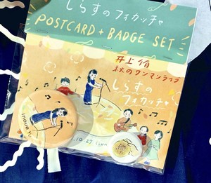 缶バッチ&ポストカード「しらすのフォカッチャ セット」 