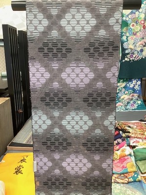 絹紙布「しずく」八寸名古屋帯 絹紙布「しずく」八寸名古屋帯