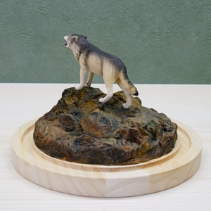 デスクトップ ミニチュア Planet In Glass Wild Wolf 野生のオオカミ Shop From Green Ligts Inc