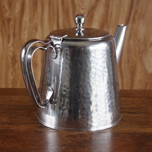イギリス ヴィンテージ雑貨 Old Hall オールドホール ティーポット 15cm ステンレス シルバー 茶器 シンプルモダン Olde Flohmarkt フローマルクト