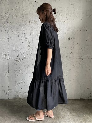 低身長さんもおすすめ 送料無料 裾切り替えシャツミディワンピース Dais Y