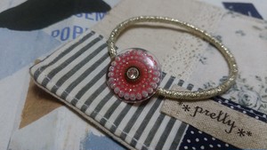 キラキラお花みたいなヘアゴム(pink)