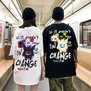 トップス 男女兼用ペアルック悪魔半袖ストリートプリントtシャツ Momosale ド定番から最新のものまで網羅 ストリート 系ファッション専門店