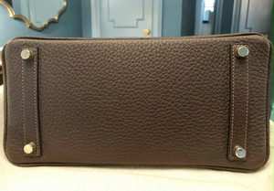 【エルメス】HERMES オータクロア28CM Fjordレザー EBENE BROWN(カーキ)GOLD金具