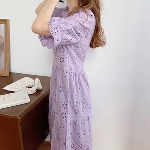 スカラップレースワンピ Ambifashion