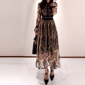 ブラックレースワンピース V Lily Boutique リリーブティック