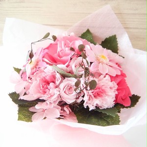 Toujours トゥジュー ローズとジニアのプリザーブドフラワーブーケ 花束 Bouquet Mon Ange ハンドメイドアクセサリー プリザーブドフラワーショップ