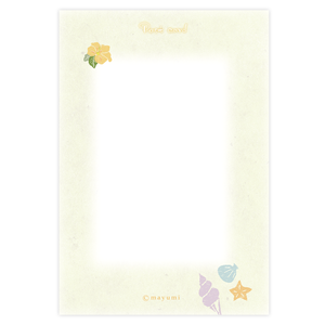 ポストカード 不思議の国のコタちゃん Summer Mayumi ほっこり筆ペン文字laboratory